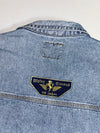 Vintage Back To Basics Biker Patch Denim Vest – Kaiserslautern – Light Wash (2XL)