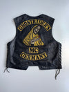 ZRare Vintage German MC Leather Vest | Heavy Biker Cut (ULTRA RARE) (M)