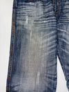 Stockton Heavy Wash Distressed Straight Leg Denim Jeans (W:36) (L:46)