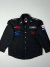 Vintage Honda Black F1 Racing Embroidered Shirt Women’s  (M/L)