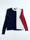 Tommy Hilfiger Colorblock Knit Sweater – Navy/Cream/Red (XL)