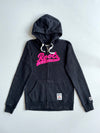 Roots Canada | Black Pink Script Zip Hoodie | (S)