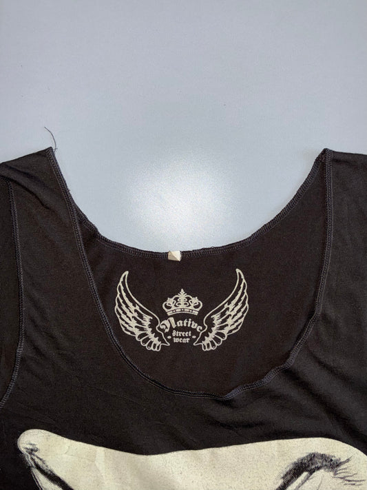 Native Streetwear Joker Face Graphic Tank Top in Black (L)