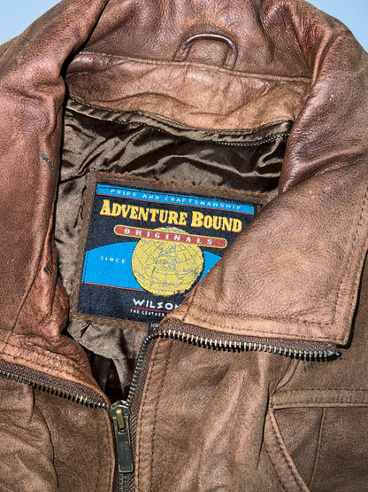 !                                                                                                              Adventure Bond Original Leather Jacket (XL)