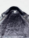 Elite Black Leather Jacket with Faux Fur Collar (L/XL)