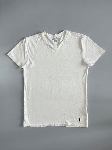 Polo Ralph Lauren | V-Neck Cotton Tee | White (S)