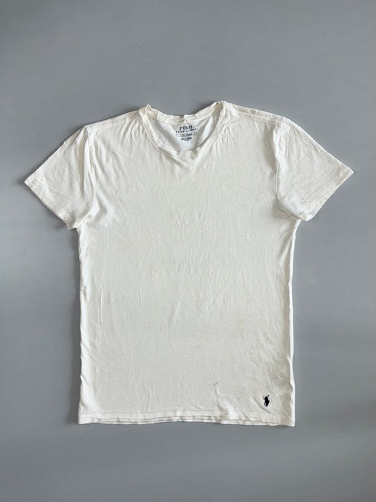 Polo Ralph Lauren | V-Neck Cotton Tee | White (S)