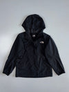 The North Face Waterproof Hooded Shell Jacket | Black Zip-Up Windproof Outdoor Mountain Coat (M)
