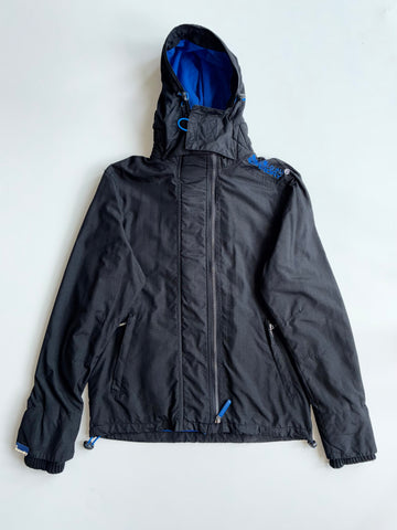 Superdry Original Windcheater Black/Cobalt Fleece-Lined Jacket (S/M)