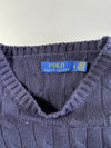 Polo Ralph Lauren Cable Knit Crewneck Sweater – Navy Blue (L)