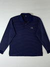 The North Face Navy Striped Long Sleeve Polo (XL)