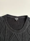 Calvin Klein Jeans Cable Knit Panel Sweater – Black (L)