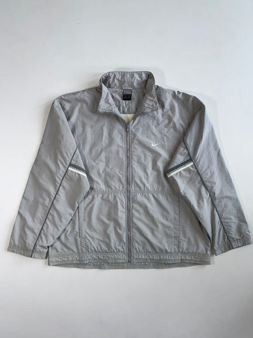 Vintage Nike Grey Nylon Track Jacket(2Xl/3Xl)