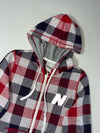 New Balance Buffalo Check Zip-Up Hoodie – Red/Navy Women’s  (S)