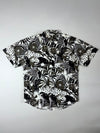 Vintage Freetime Zebra Leopard Print Short Sleeve Shirt Black White Men’s (L)