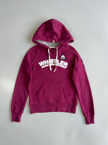 Roots Whistler Maroon Embroidered Hoodie (Xs)