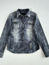Buckaroo 1950 Distressed Hickory Stripe Western Snap Shirt – Indigo Women’s (S)