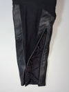 Vanucci Black Leather Motorcycle Racing Pants Knee Padded (W:24) (L:38)