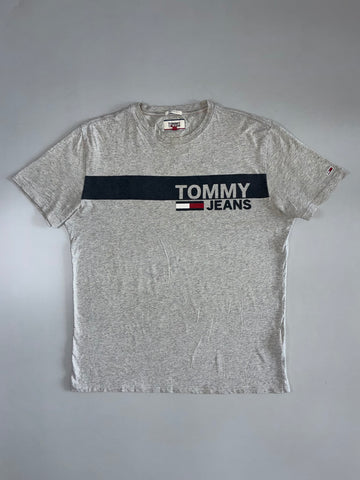 Tommy Jeans Grey Striped Tee (XL)