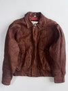 Vintage Casper Collections Brown Suede Leather Bomber Jacket (M)