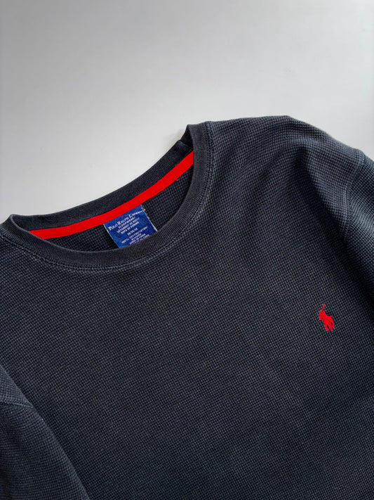 Polo Ralph Lauren Thermal Long Sleeve – Black Waffle Knit (XL)