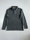 Burberry London | Nova Check Trim Long Sleeve Polo | Grey | Size L