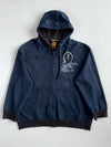 Big Train Osaka Japanese Navy Dragon Embroidered Zip Hoodie(2Xl)