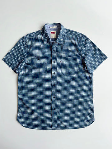 Levi's Polka Dot Short Sleeve Shirt – Navy(L)