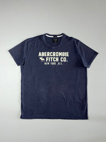 Abercrombie & Fitch Embroidered Logo Tee – Navy, Men’s (2XL)
