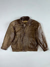 Vintage “Echt Leder” Brown Shirt-Collar Jacket (2XL/XL)