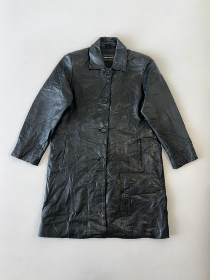 !                                                                                                                                                                                                                Ultra Premium Original Leather Trench Coat (L)