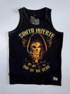 Extreme Hobby Omerta Line Santa Muerte Day of the Dead Graphic Tank Top Faded Black (L)