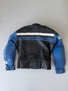 ZVintage MQP real leather biker jacket. Features padded shoulders & elbows, racing (M)