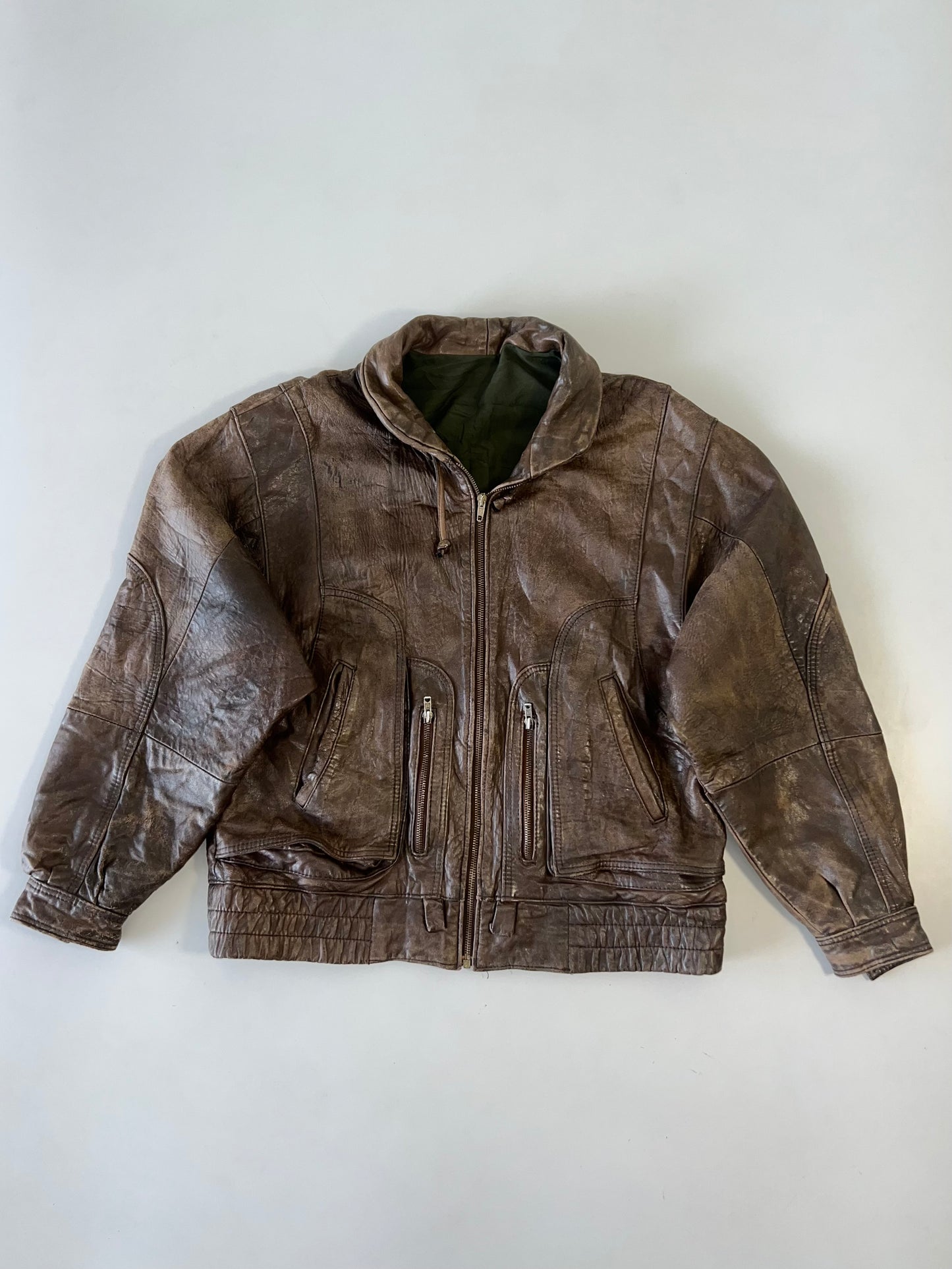 !                                                                                                                                                                                                 Ultra Premium Original Leather Jacket (RARE) Oversized (L/XL)