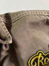 Pull&Bear Streetwear Work Shirt – Olive Contrast Stitch (L)