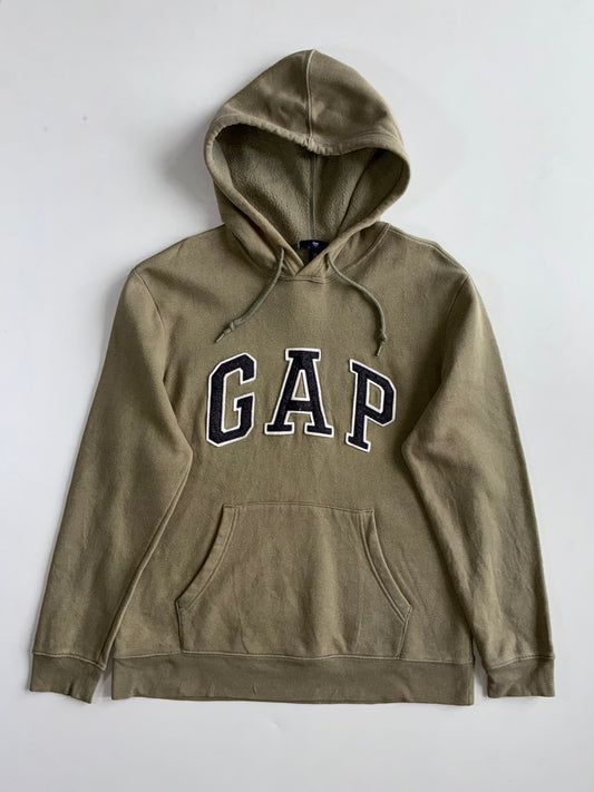 Gap Olive Arch Logo Fleece Hoodie (M)