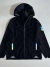 Adidas RAIN.RDY Reflective Hooded Jacket Black iridescent panels, waterproof (L)