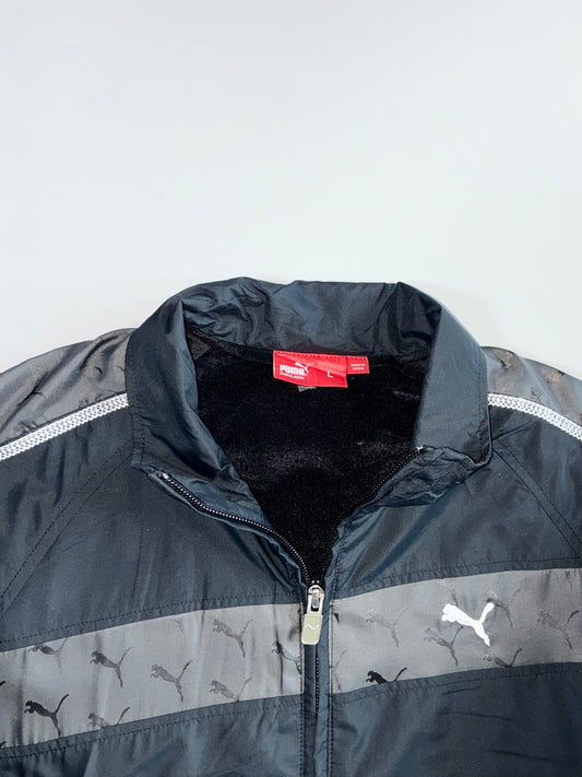 Puma Vintage All-Over Cat Print Windbreaker Track Jacket (S)