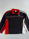 Reebok Vector Logo Colorblock Piped Collar Full-Zip Track Jacket Black Red White (XL/2XL)