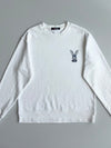 Claid Geometric Rabbit Embroidered Sweatshirt – White (S)
