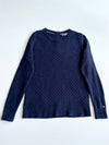 Tommy Hilfiger Women's Navy Cable Knit Back-Zip Sweater(M)