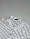 Endeson White Striped Short Sleeve Shirt – Rockstar Silhouette Print (M)