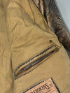 Vintage 90s Redskins “Teddy” Distressed Two-Tone Leather Varsity Bomber Jacket (XL)