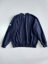 Adidas V-Neck Pullover Windbreaker - Navy White Stripe Vintage Lined (L)