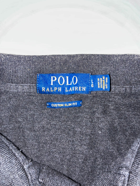 Polo Ralph Lauren | Charcoal Custom Slim Fit Polo (XL)
