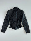 Vintage “Echtes Leder” Black Belted Biker Jacket Women’s (S)
