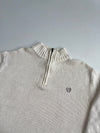 Chaps Ralph Lauren Cream Quarter-Zip Knit Sweater | Size (2XL)