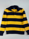 Polo Ralph Lauren | Navy Yellow Rugby Stripe Quarter Zip | (S)