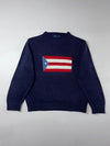 Polo Ralph Lauren Puerto Rico Flag Navy Knit Sweater (XL)