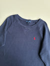 Ralph Lauren Navy Raglan Crewneck Sweatshirt with Red Pony  woman’s – (L)